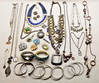Vintage To Now Junk Drawer Jewelry Lot Unsearched Untested 35 pieces 2.4 lb