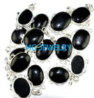 Wholesale Lot Sale ! 10Pcs Black Onyx Pendant Lot 925 Sterling Silver Plated