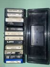 Lot Of 12 Rock And Pop 8 Track Tapes With Case Used