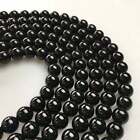 2.0mm Hole Black Onyx Smooth Round Beads 6mm 8mm 10mm 12mm 15.5
