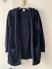CAbi Newport Navy Hoodie Cardigan Sweater Long Style 5275 Pockets Large L
