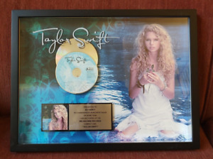 Taylor Swift  Compact Disc Sales Award 3D Wall Decor Shadow Box Rare