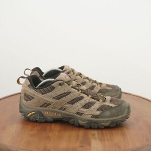 Merrell Mens Moab Ventilator Hiking Shoes Sneakers Brown Suede Mesh Lace Up 12