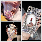 For iPhone/Samsung/Moto/LG/Google Women Bling Diamonds Rubber Wristlet Back Case