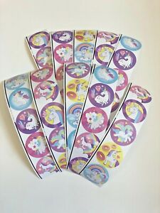 50 Unicorn stickers  Party favors magical Birthday Party Favor fairytale #2