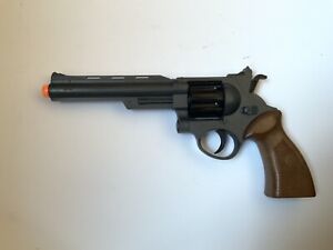 Edison Giocattoli Plastic Toy Vintage revolver Gun Sheriff Pistol Italy mat 462