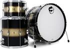 Pork Pie Percussion Hip Pig 3-piece Shell Pack - 24-inch Kick - Black Gold Duco