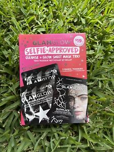 Glamglow Selfie Approved Bubble Deep Cleanse & Glowlace Sheet Masks Trio