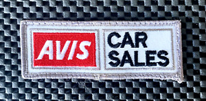 AVIS CAR SALES EMBROIDERED SEW ON PATCH AUTO SALES LEASING RENTAL 4 1/4 x 1 1/2