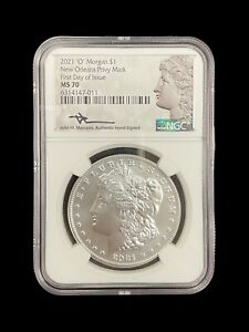 2021 'O' Morgan Silver Dollar MS70 Early Release New Orleans Privy Mark