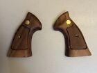 OEM Used Smith & Wesson K Frame Revolver Square Wood Grips w/Screw