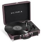New ListingVictrola Vintage 3-Speed Bluetooth Portable Suitcase Record Player with Built...