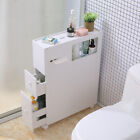 Bathroom Floor Cabinet Storage Organizer with Shelf Free Standing Cabinet White