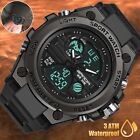 Men LED Digital Sport Watch Military Tactical Waterproof Analog Alarm Wristwatch