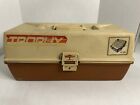 Vintage Trophy 20425 Fold Out Tray Tackle Box Full Of Tackle