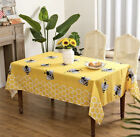 Honeybee summer tablecloth, rectangle, 60 x 84” yellow floral indoor outdoor