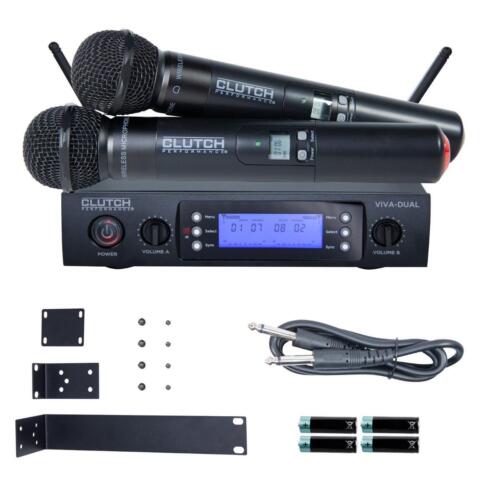 Stage DJ Performance Dual Channel 2 Handheld UHF Wireless Microphone System