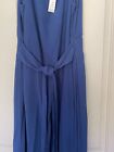 Chicos Womens Gauze Maxi Dress Size 3 XL Blue Sleeveless Cloth Tie NEW MSRP $139