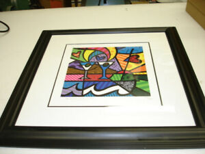 Romero Britto Happy Hour SIGNED NUMBERED 237/750 Giclee On Paper Not Embellishe
