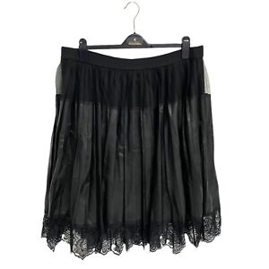 Lane Bryant women's black Mesh black skirt pleated A line plus size 18/20