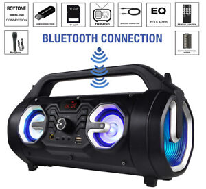 Boytone BT-16S Portable Bluetooth Speaker Boombox , Indoor/Outdoor 2.1 Hi-Fi
