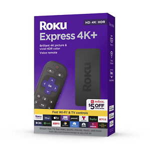 Roku Express 4K+ | Streaming Player HD/4K/HDR with Roku Voice with TV Controls