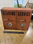Vintage United Delco Bearing Service Shop Cabinet Metal Tool Box