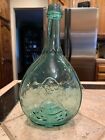 American Historical Jenny Lind Rare Blue-Green Fislerville Calabash Flask