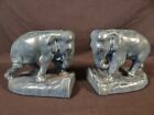 Rookwood Pottery BLUE CRYSTALIN Elephant Bookends 2444D 1924 SUPERB CONDITION