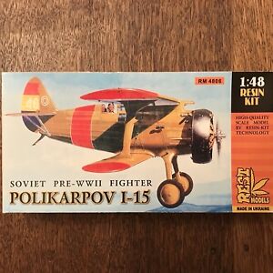 1/48 Rest POLIKARPOV I-15 Resin w/PE: the MOST accurate & detailed I-153 kit OOP