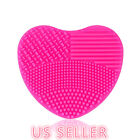 MAKEUP BRUSH CLEANER Heart Shape Scrubber Cosmetic Cleaning Silicone Foundation