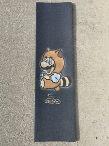 Mob Skateboard Graphic Grip Tape Super Mario Bros. Mario Raccoon Cartoon Art