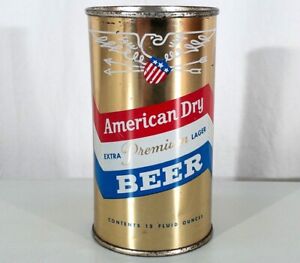 AMERICAN DRY SUPER CLEAN FLAT TOP BEER CAN FIVE STAR RUPPERT NEW YORK NY VINTAGE