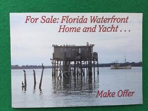 Postcard: Humorous “For Sale: Florida Waterfont Home & Yacht” postcard