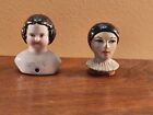 ANTIQUE DOLL HEADS, CHINA, WOOD? PARTS/RESTORE