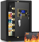 New Listing5.0 Cuft Extra Large Heavy Duty Safe Box, Home Safe Fireproof Waterproof with