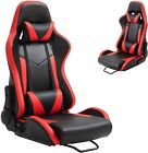 USED-PVC Racing Simulator Cockpit Gaming Red Seat with Neck Pillow and Lumbar