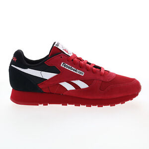 Reebok Classic Leather GW9700 Mens Red Suede Lifestyle Sneakers Shoes