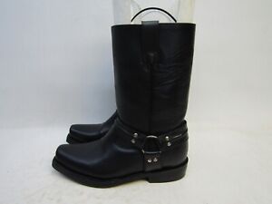 Olvera Mens Sz 7.5 D Black Leather Harness Motorcycle Motorcycle Snip Toe Boots