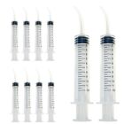 10 Measured 12cc Oral Dental Syringes Monoject Disposable Plastic Curved Tip