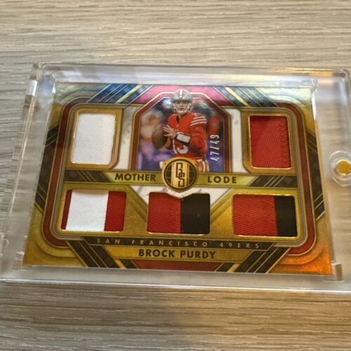 2023 Panini Gold Standard Brock Purdy Mother Lode Gold /49 SSP 5 PATCHES 49ers