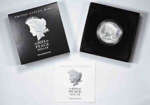 2021 Peace Silver Dollar in Original Government Packaging