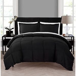 7pc Full Lincoln Down Alternative Reversible Bed in a Bag Comforter Set