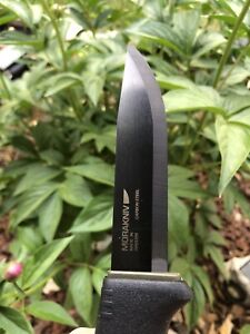 New ListingMora Bushcraft Black Carbon Steel Fixed Blade Knife and Sheath Morakniv 10791