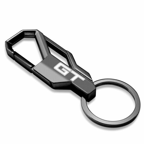 Ford Mustang GT Gunmetal Gray Snap Hook Luxury Metal Key Chain Keychain Keyring