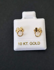 broquel de oro de 10k / 10k gold stud earrings real gold  oro real.