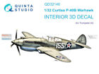 QTSQD32146 1:32 Quinta Studio Interior 3D Decal - P-40B Warhawk (TRP kit)