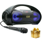 Karaoke Machine Speaker W/ Wired Microphone Portable Bluetooth 5.1 LED Speaker