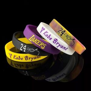Pack of 5 Kobe Bryant Lakers Bracelets #24