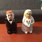 Bride And Groom Salt And Pepper Shakers No Stoppers Clean Free Shipping